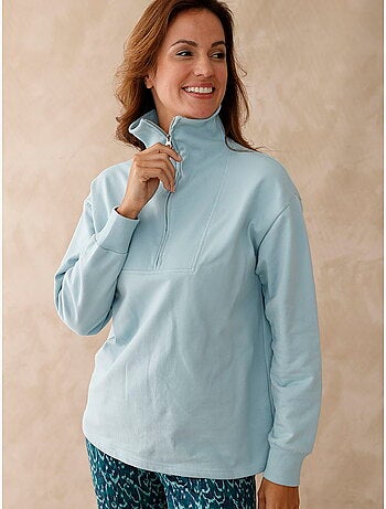 Sweat-shirt col montant zippé - DAXON