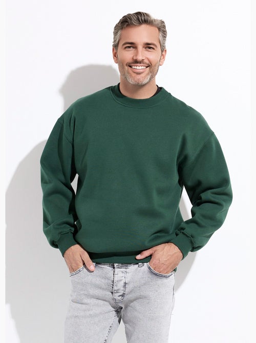 Sweat shirt col rond, détails bord cotes - AFIBEL - Kiabi
