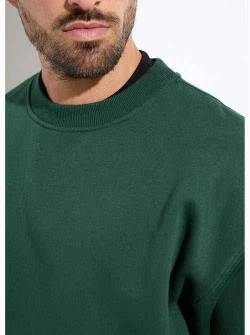 Sweat shirt col rond, détails bord cotes - AFIBEL - Kiabi