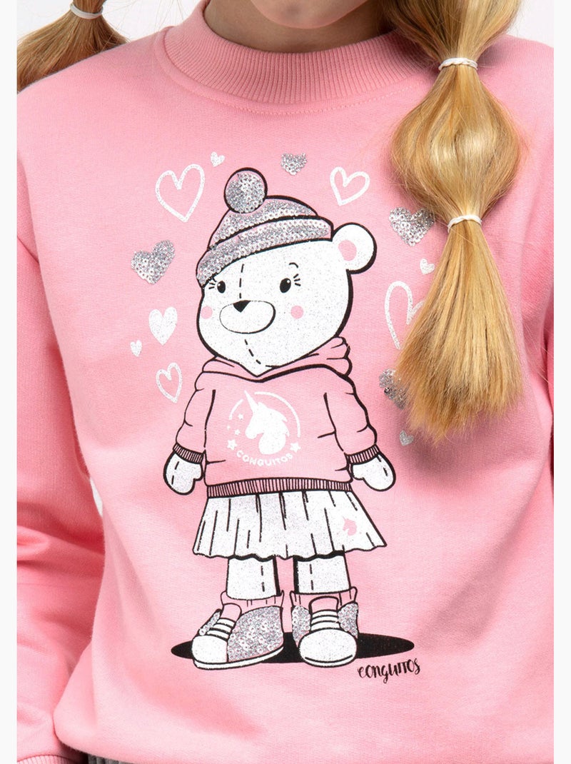 Sweat-shirt conguitos Rose - Kiabi