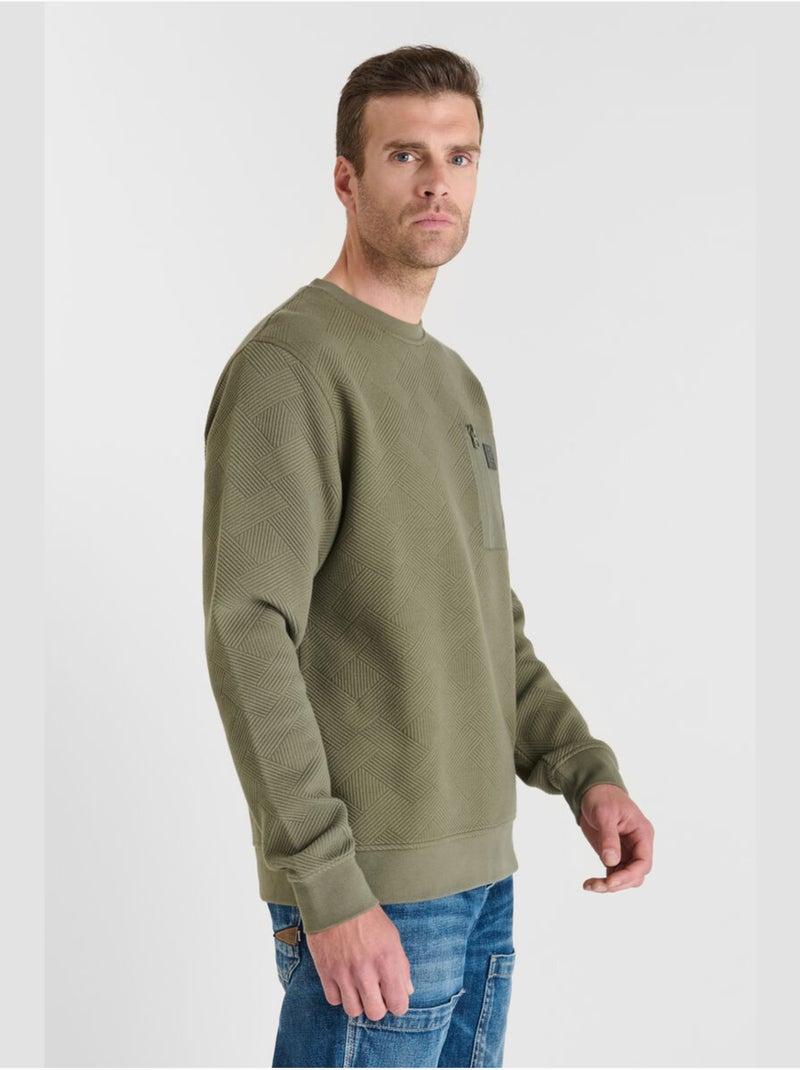 Sweat-Shirt CORA 'Le Temps Des Cerises' Kaki - Kiabi