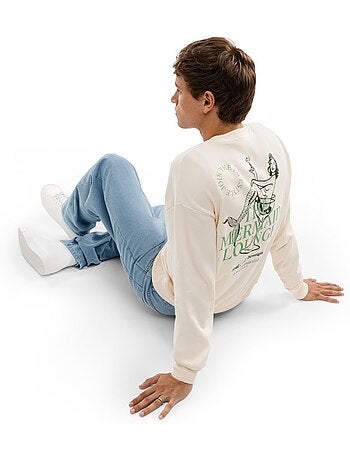 Sweat-shirt coton bio homme lifestyle homme lounge sand