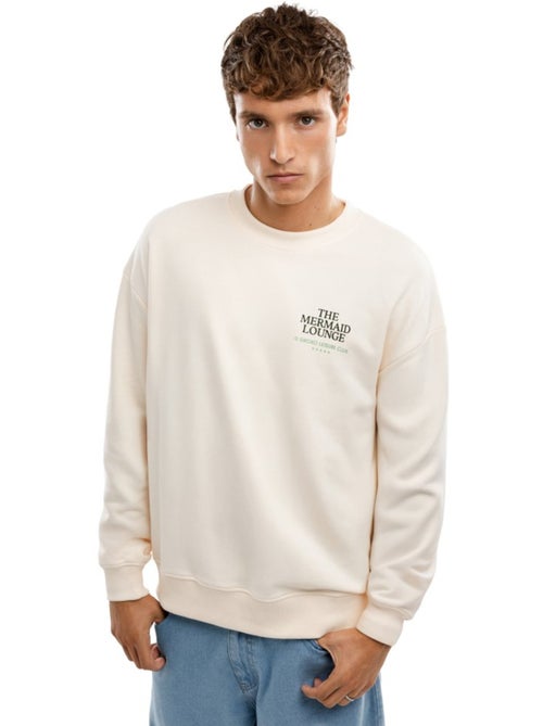 Sweat-shirt coton bio homme lifestyle homme lounge sand - Kiabi Sweat-shirt coton bio homme lifestyle homme lounge sand - Kiabi