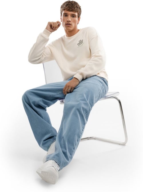 Sweat-shirt coton bio homme lifestyle homme lounge sand - Kiabi Sweat-shirt coton bio homme lifestyle homme lounge sand - Kiabi