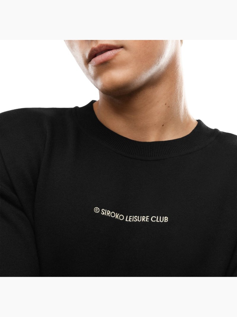 Sweat-shirt coton bio homme lifestyle homme relax Noir - Kiabi