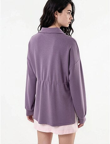 Sweat-shirt coupe décontractée à col zippé busem