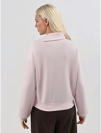 Sweat-shirt coupe décontractée à col zippé busem