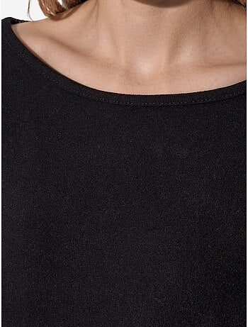 Sweat-shirt court femme à col rond busem