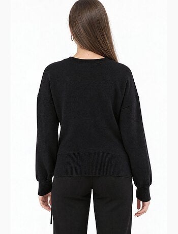 Sweat-shirt court femme col v busem