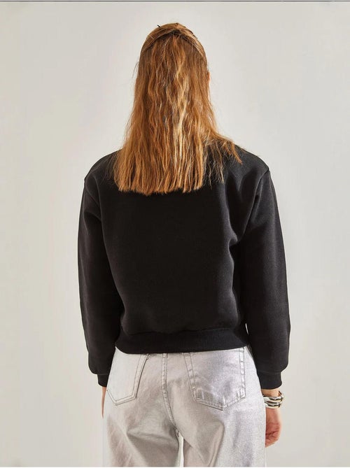 Sweat-shirt court imprimé à trois fils bianco lucci - Kiabi Sweat-shirt court imprimé à trois fils bianco lucci - Kiabi