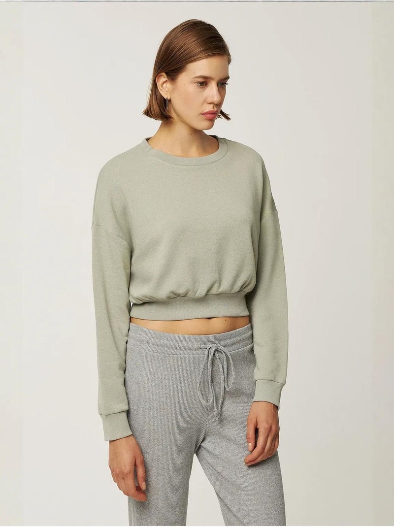 Sweat-shirt court Vert - Kiabi