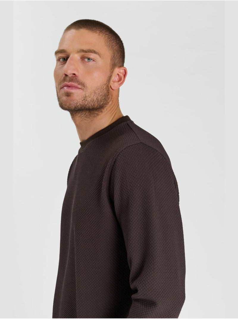 Sweat-shirt cyro 'le temps des cerises' Marron - Kiabi