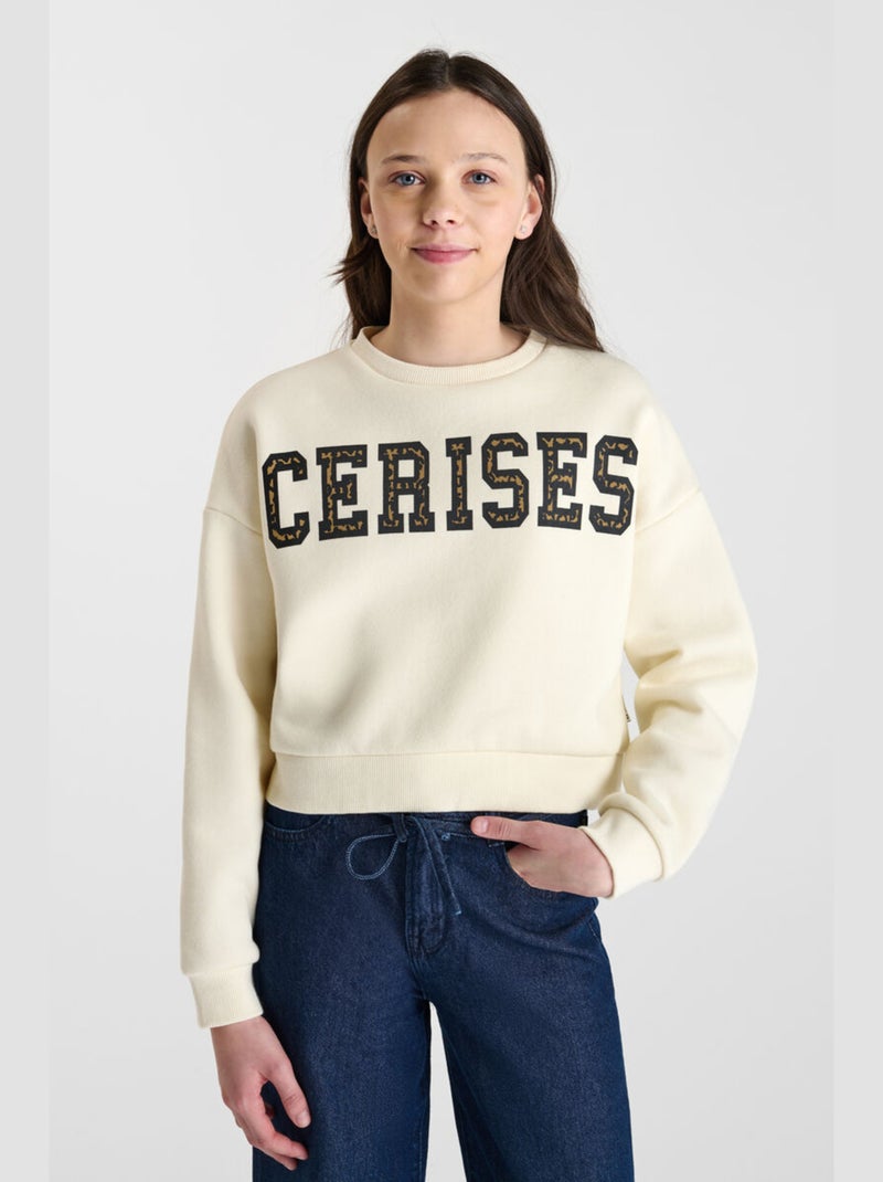 Sweat-Shirt DIANEGI 'Le Temps Des Cerises' Blanc - Kiabi