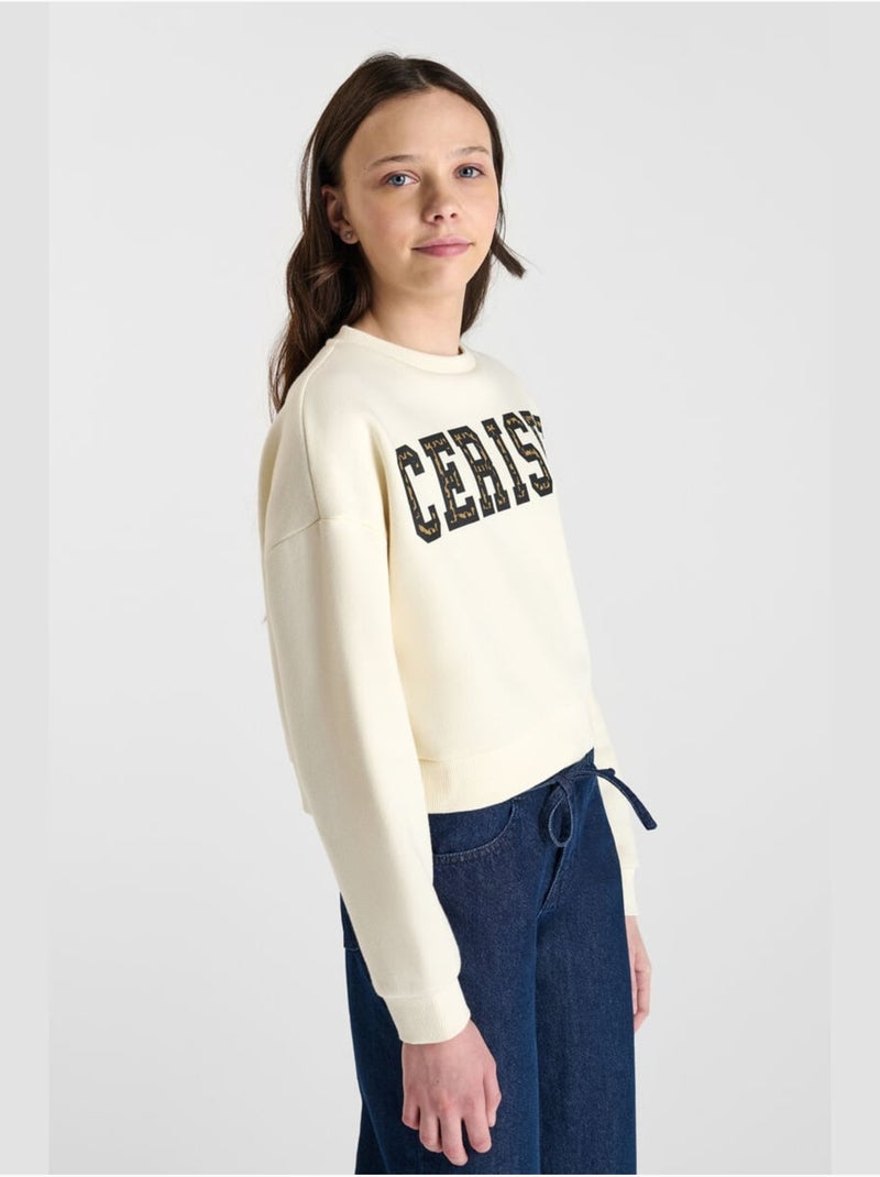 Sweat-Shirt DIANEGI 'Le Temps Des Cerises' Blanc - Kiabi