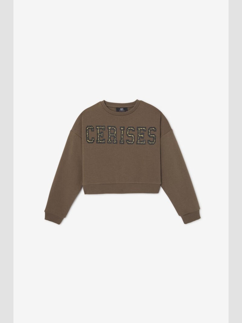 Sweat-Shirt DIANEGI 'Le Temps Des Cerises' Marron - Kiabi