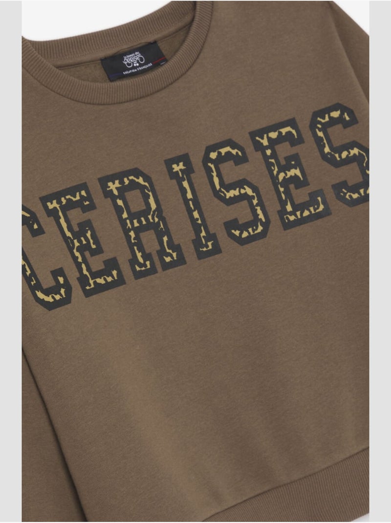 Sweat-Shirt DIANEGI 'Le Temps Des Cerises' Marron - Kiabi