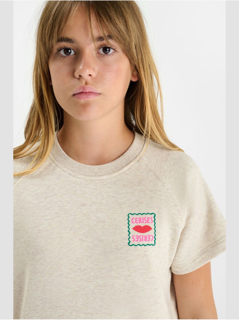 Sweat-Shirt DISAGI 'Le Temps Des Cerises' Gris - Kiabi