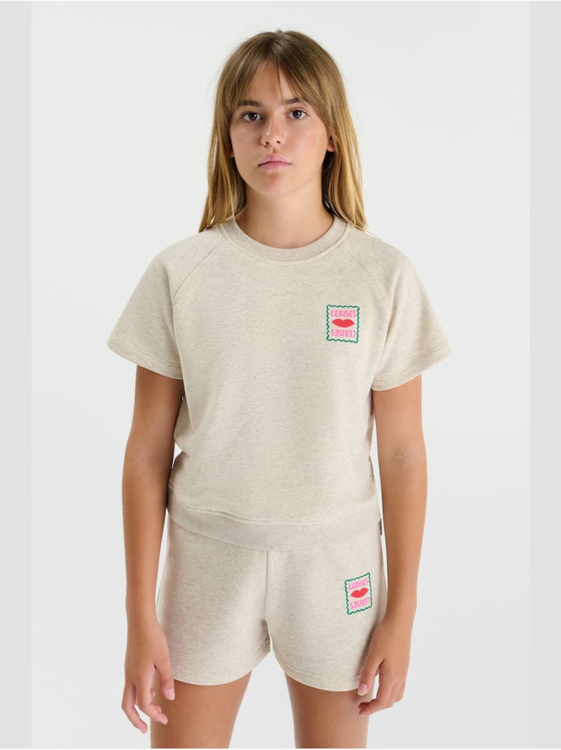 Sweat-Shirt DISAGI 'Le Temps Des Cerises' Gris - Kiabi