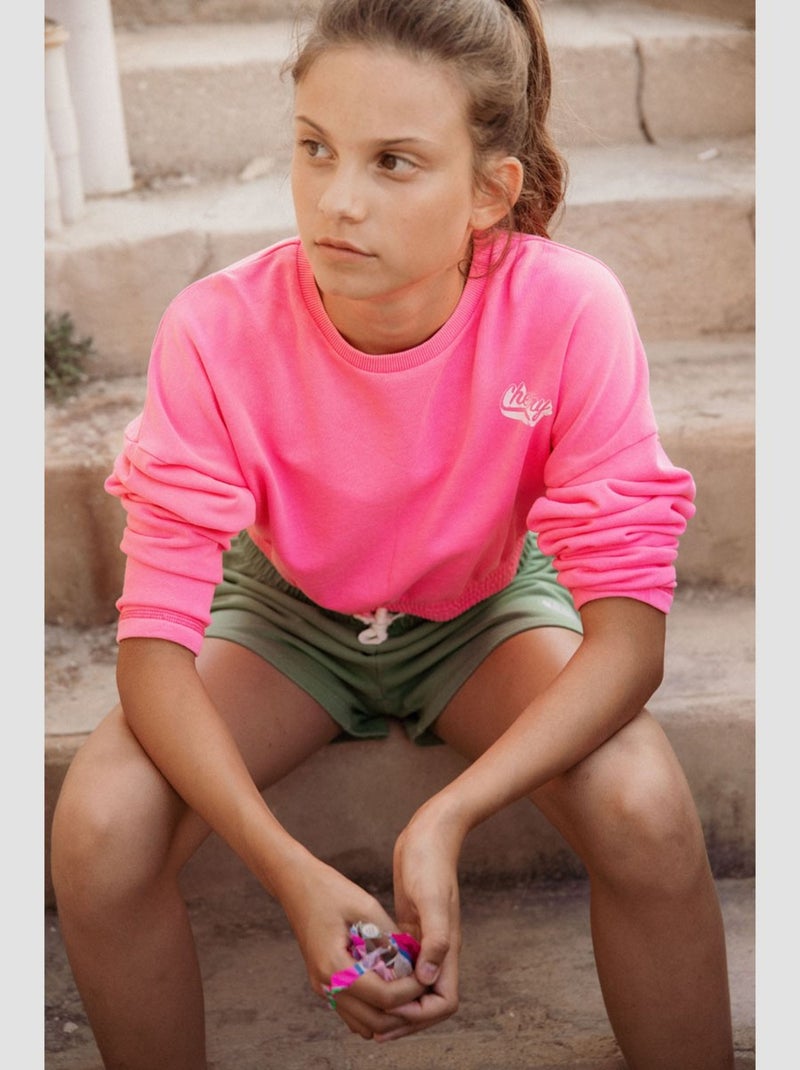 Sweat-Shirt ELPIGI 'Le Temps Des Cerises' Rose - Kiabi