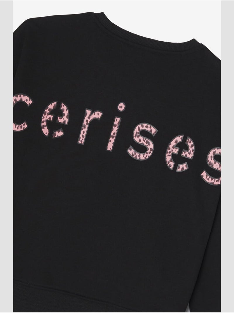 Sweat-Shirt EMAGI 'Le Temps Des Cerises' Noir - Kiabi