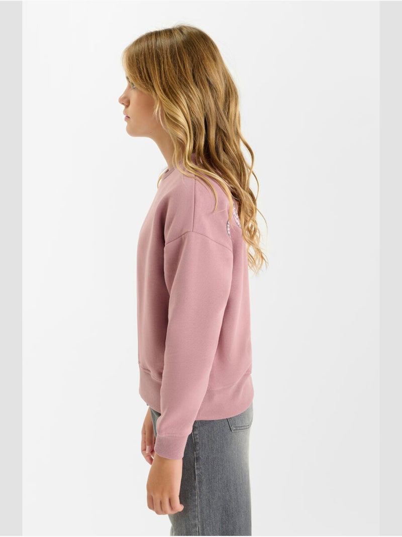 Sweat-Shirt EMAGI 'Le Temps Des Cerises' Rose - Kiabi