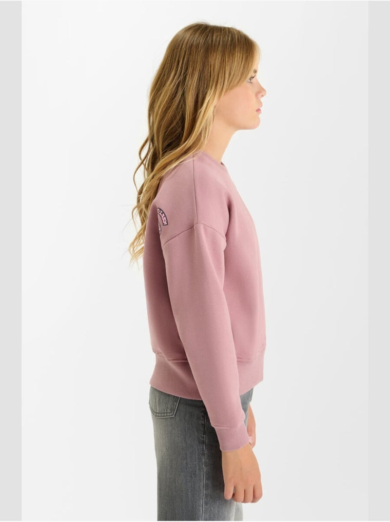 Sweat-Shirt EMAGI 'Le Temps Des Cerises' Rose - Kiabi