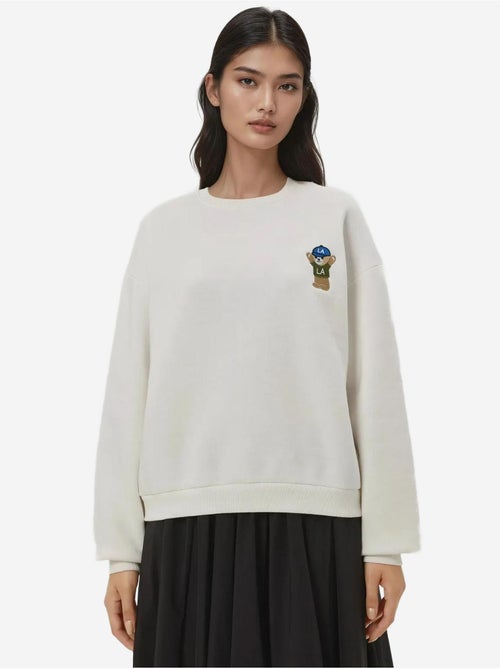 Sweat-shirt en coton brodé - Kiabi Sweat-shirt en coton brodé - Kiabi