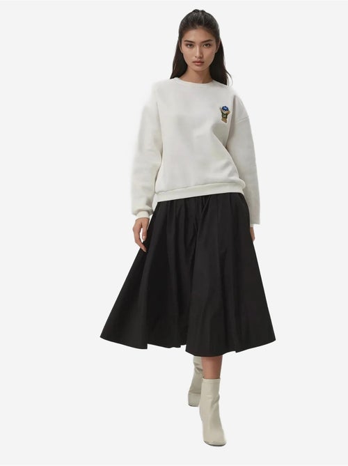 Sweat-shirt en coton brodé - Kiabi Sweat-shirt en coton brodé - Kiabi