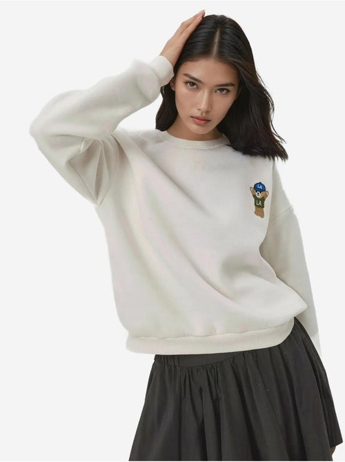 Sweat-shirt en coton brodé - Kiabi Sweat-shirt en coton brodé - Kiabi