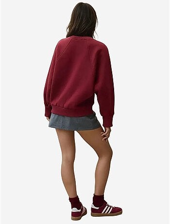Sweat-shirt en coton brodé