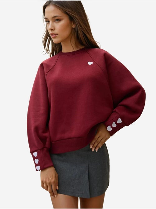Sweat-shirt en coton brodé - Kiabi Sweat-shirt en coton brodé - Kiabi