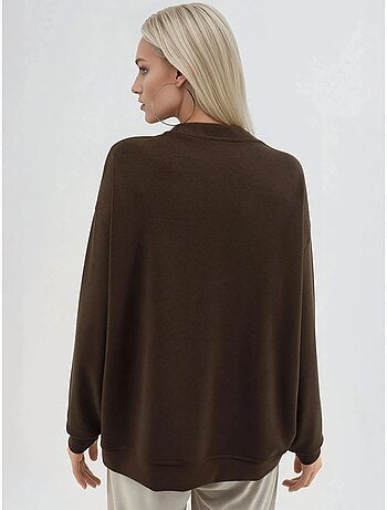 Sweat-shirt en maille à col rond coupe décontractée busem