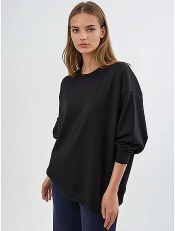 Sweat-shirt en maille à col rond coupe décontractée busem