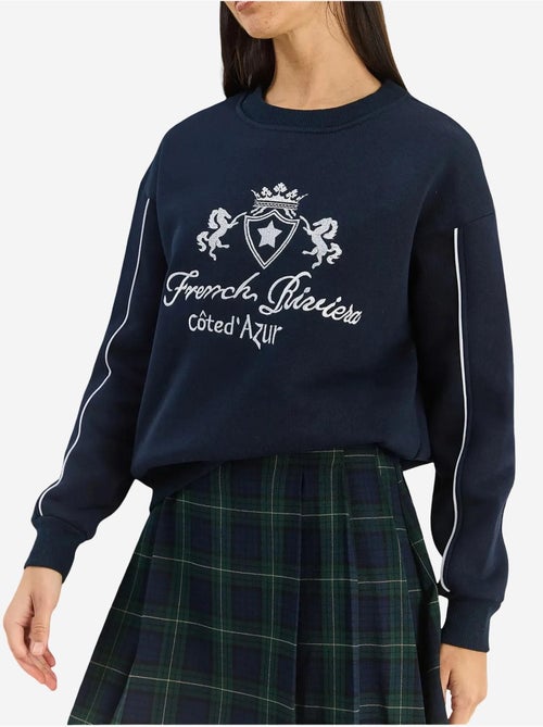 Sweat-shirt en maille à col rond élastique lucci - Kiabi Sweat-shirt en maille à col rond élastique lucci - Kiabi