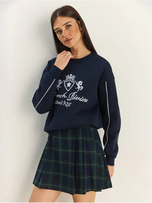 Sweat-shirt en maille à col rond élastique lucci - Kiabi Sweat-shirt en maille à col rond élastique lucci - Kiabi