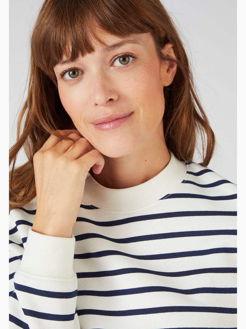 Sweat-shirt en molleton - Happy D. by Damart Blanc cassé - Kiabi