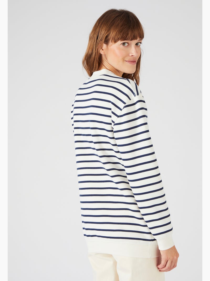 Sweat-shirt en molleton - Happy D. by Damart Blanc cassé - Kiabi