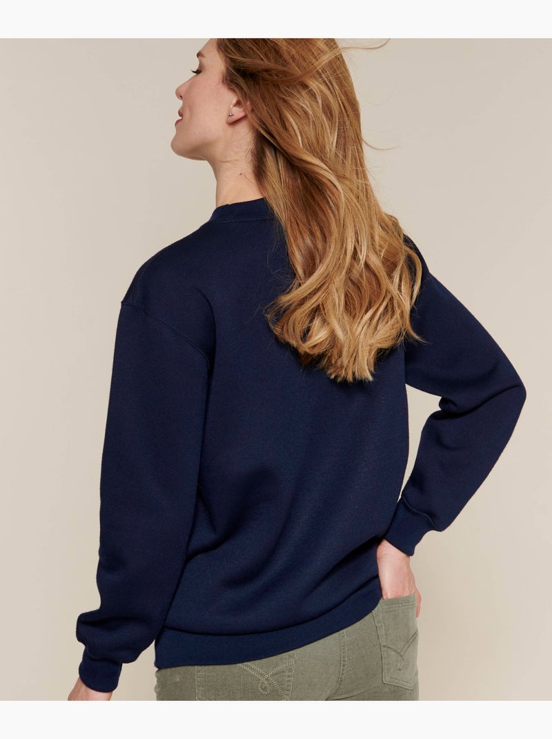 Sweat-shirt en molleton - Happy D. by Damart Bleu marine - Kiabi