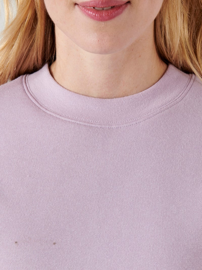 Sweat-shirt en molleton - Happy D. by Damart Lavande - Kiabi