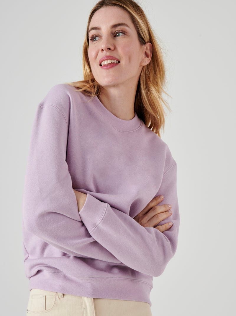 Sweat-shirt en molleton - Happy D. by Damart Lavande - Kiabi