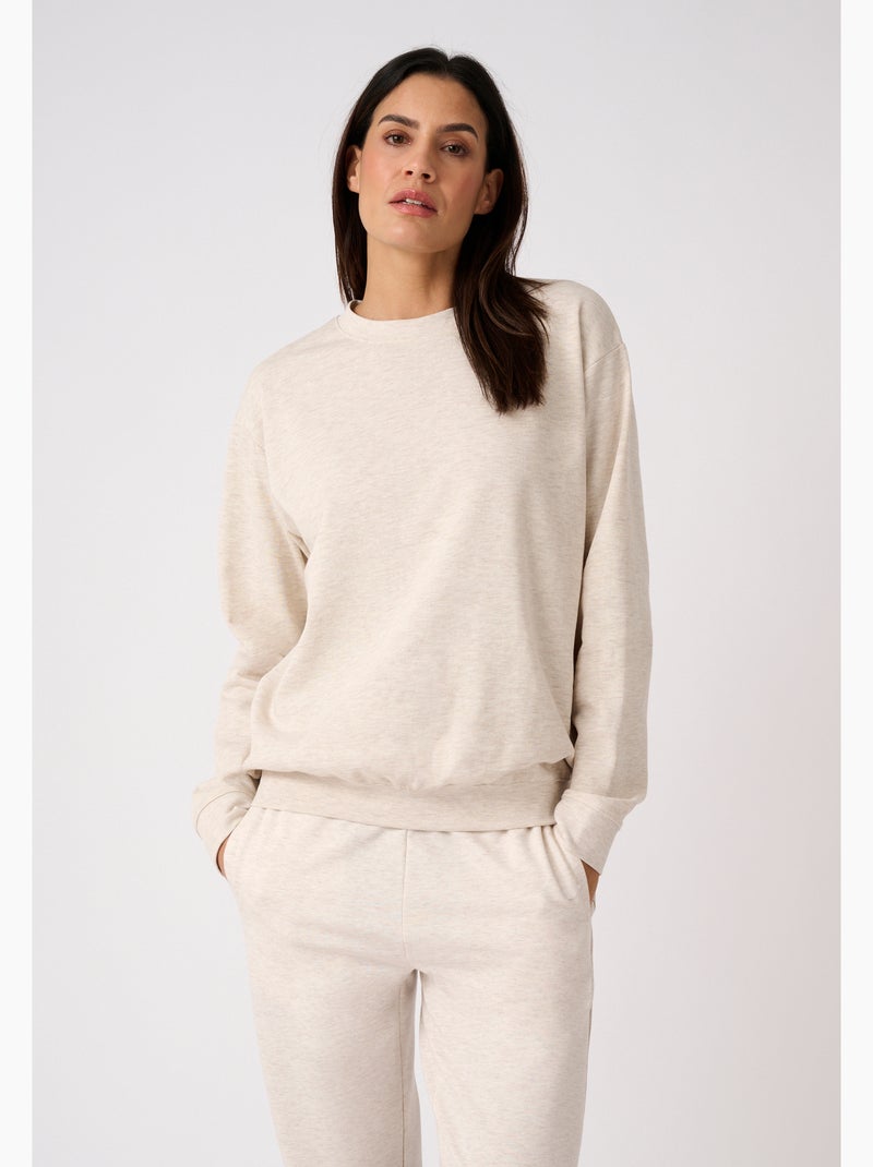 Sweat-shirt en molleton - happy d. By damart Marron - Kiabi