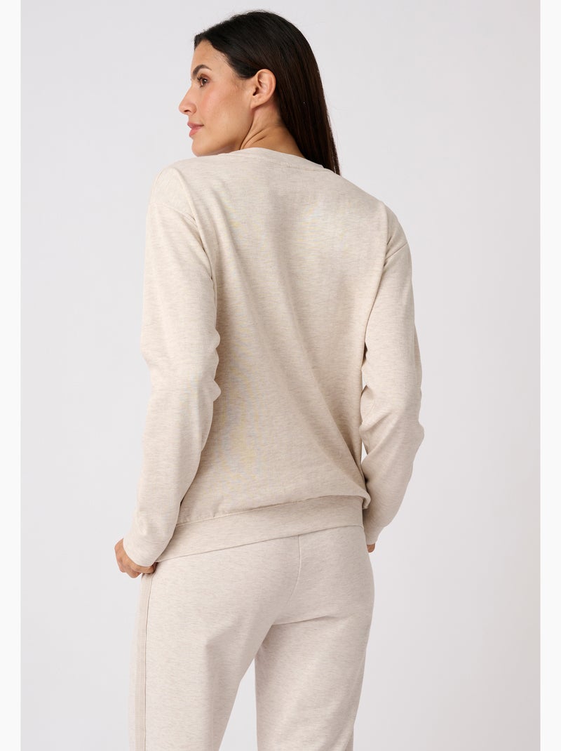 Sweat-shirt en molleton - happy d. By damart Marron - Kiabi