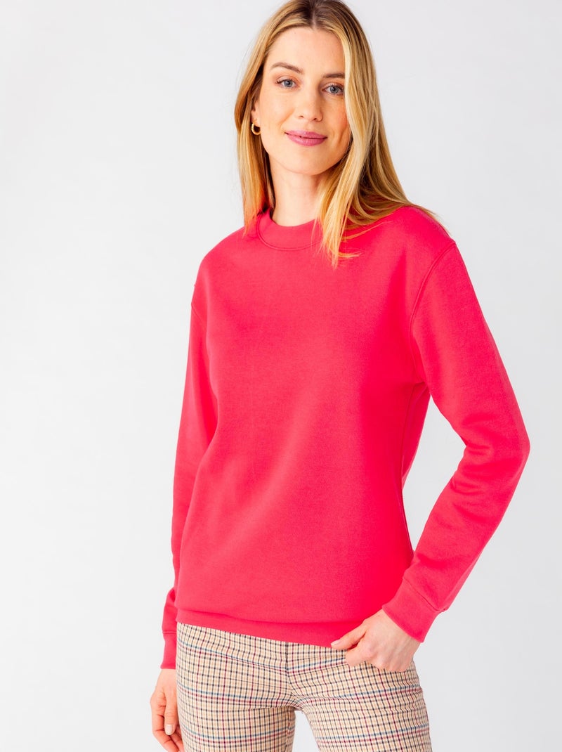 Sweat-shirt en molleton - Happy D. by Damart Rouge - Kiabi