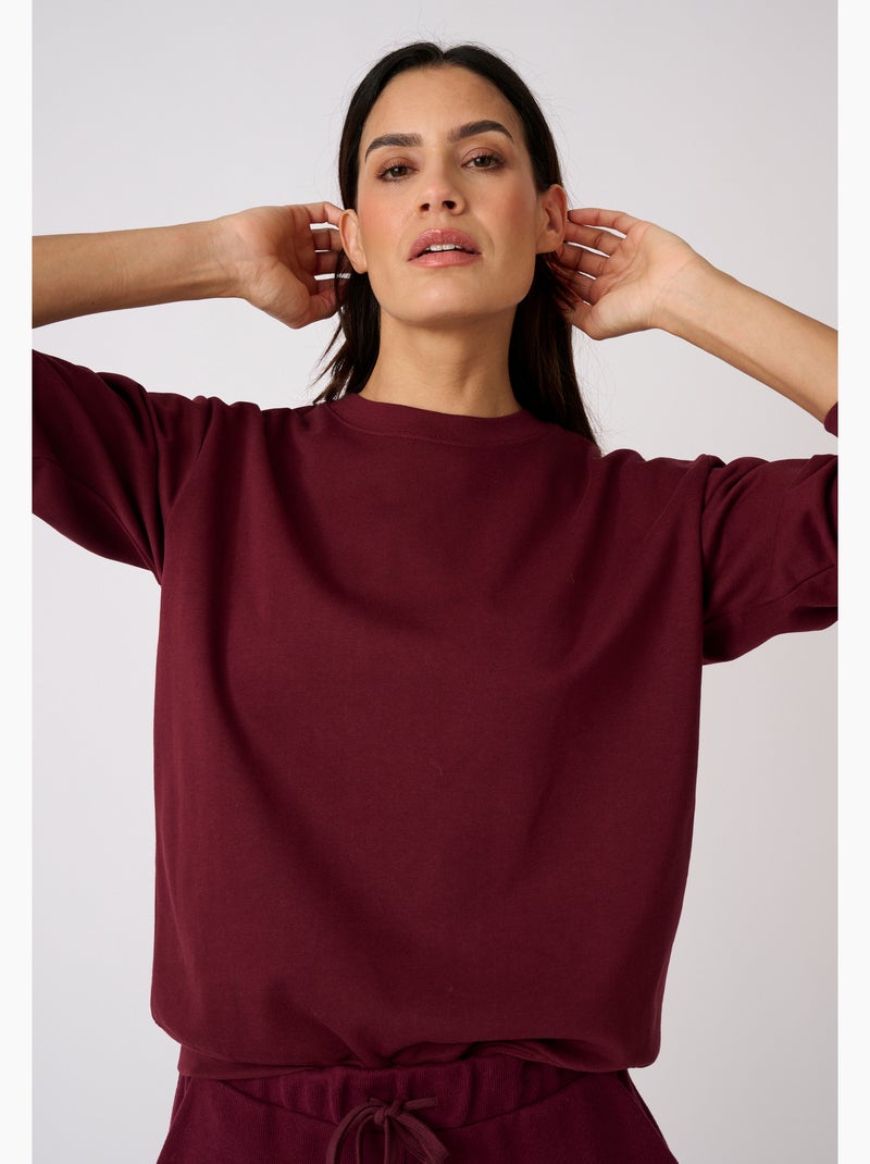 Sweat-shirt en molleton - happy d. By damart Rouge - Kiabi