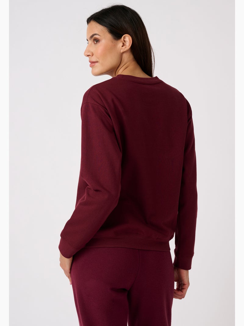 Sweat-shirt en molleton - happy d. By damart Rouge - Kiabi