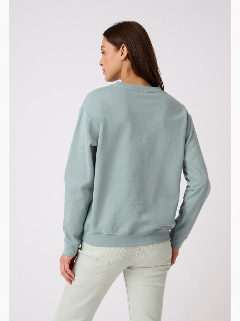 Sweat-shirt en molleton - happy d. By damart Vert - Kiabi
