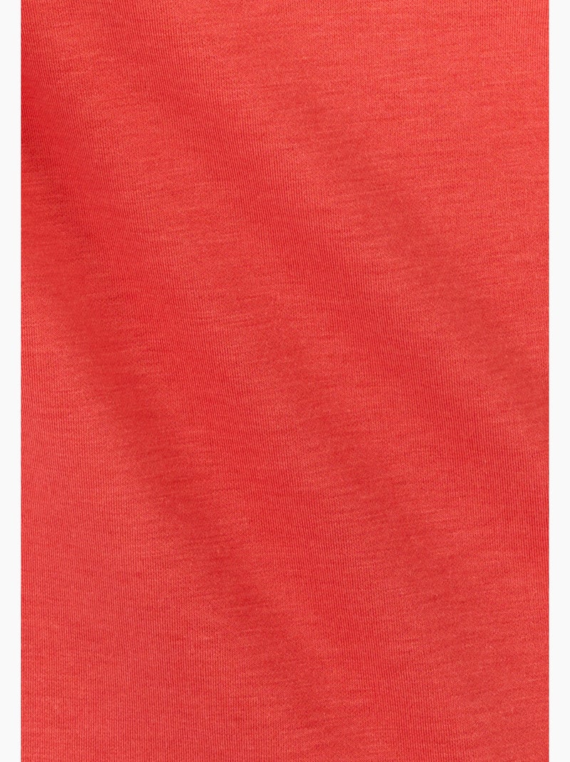 Sweat-shirt en molleton col camionneur zippé - Happy D. by Damart Rouge - Kiabi