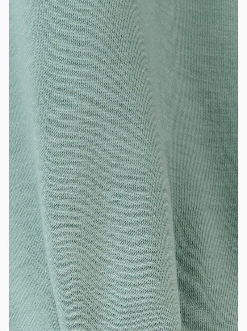 Sweat-shirt en molleton col camionneur zippé - Happy D. by Damart Vert jade - Kiabi