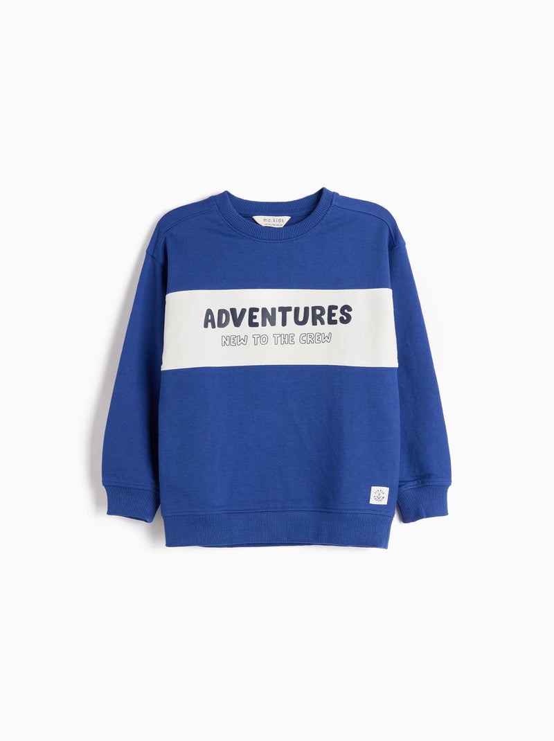 Sweat-shirt en peluche  MO Fashion Bleu - Kiabi