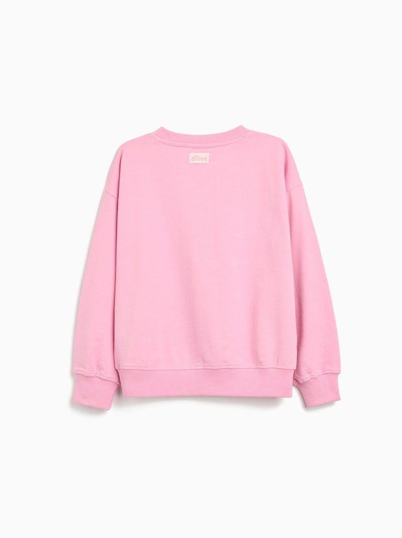 Sweat-shirt en peluche Stitch MO Fashion Rose - Kiabi